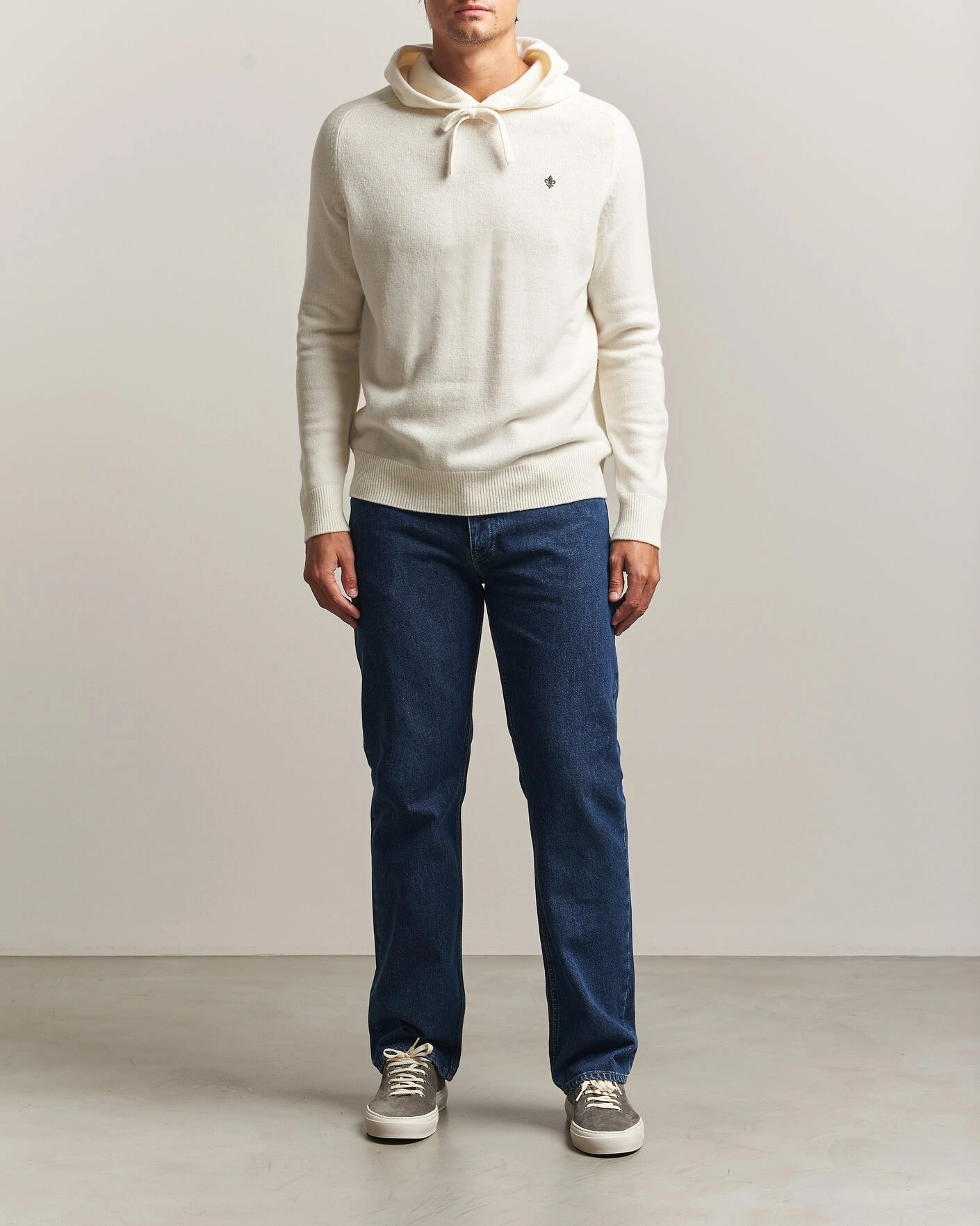 Herr | Tröjor | Morris | Hertford Lambswool Hoodie Off White