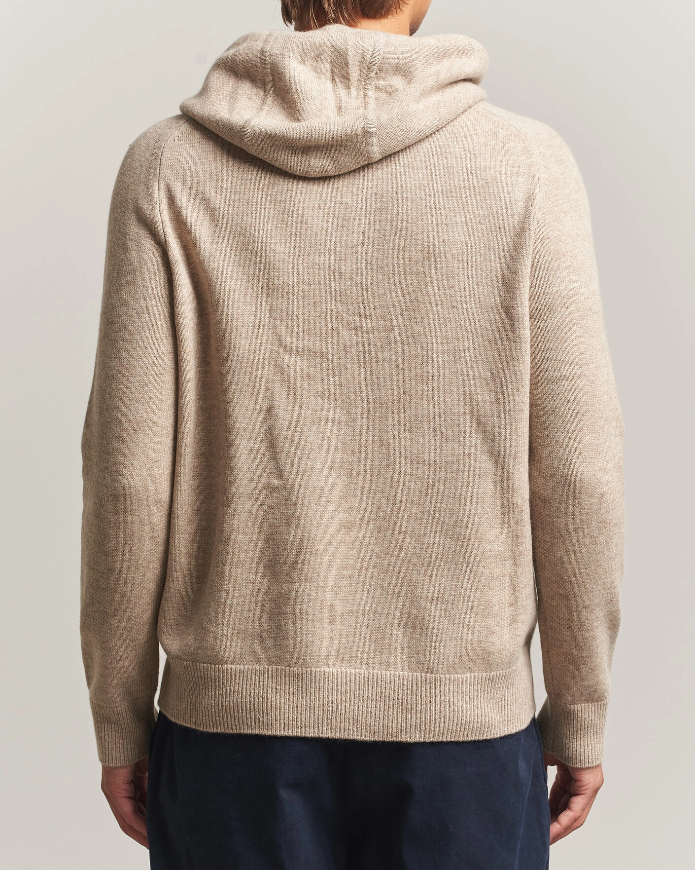 Herr | Tröjor | Morris | Hertford Lambswool Hoodie Khaki