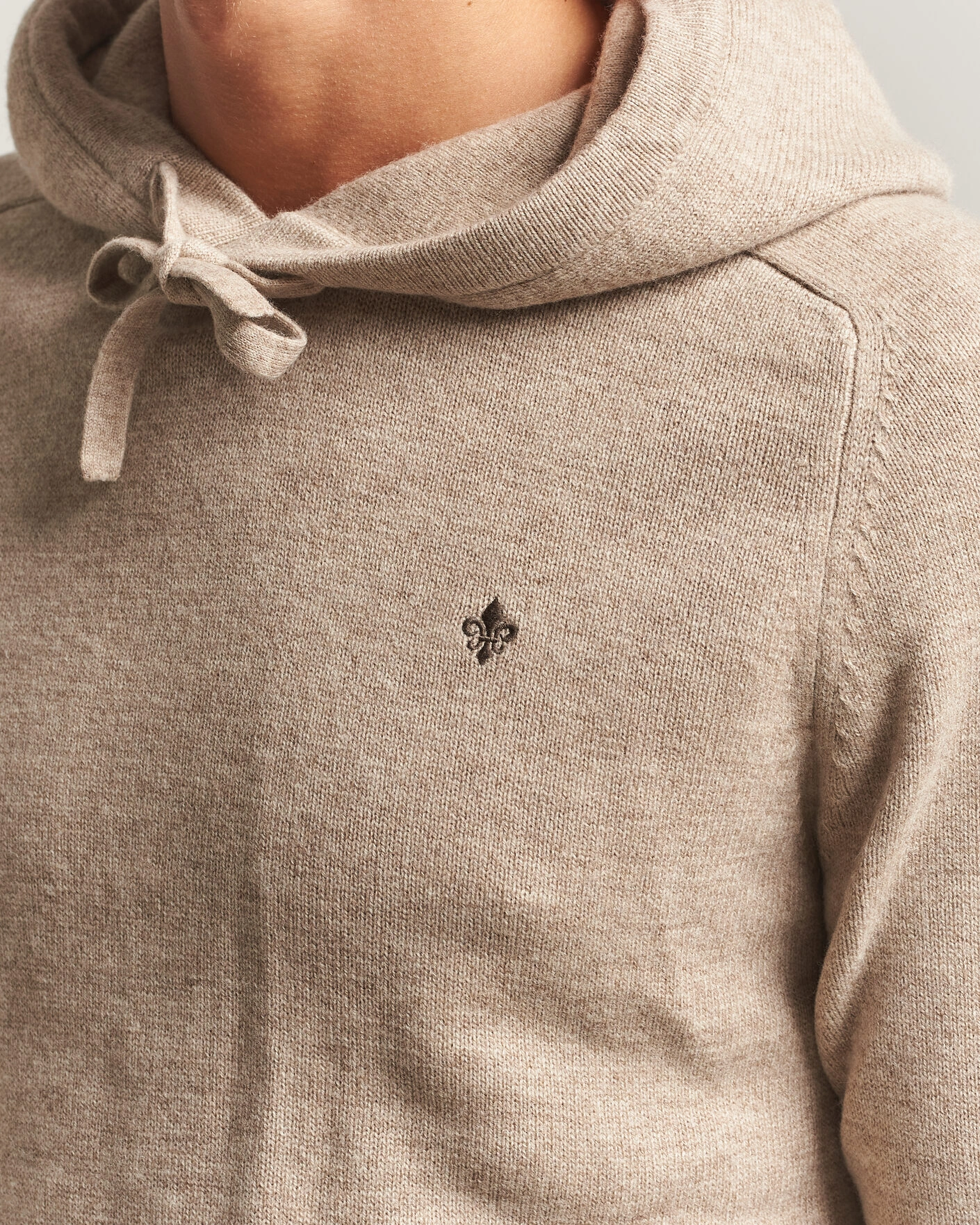 Herr | Tröjor | Morris | Hertford Lambswool Hoodie Khaki