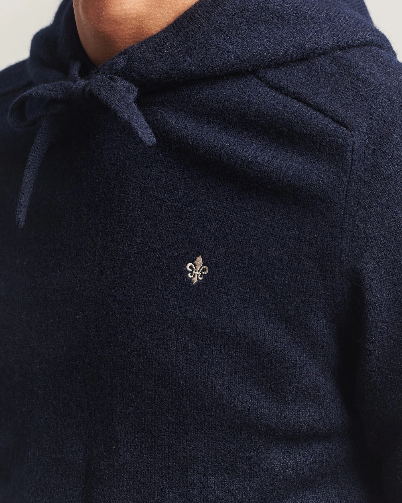 Herr | Tröjor | Morris | Hertford Lambswool Hoodie Navy