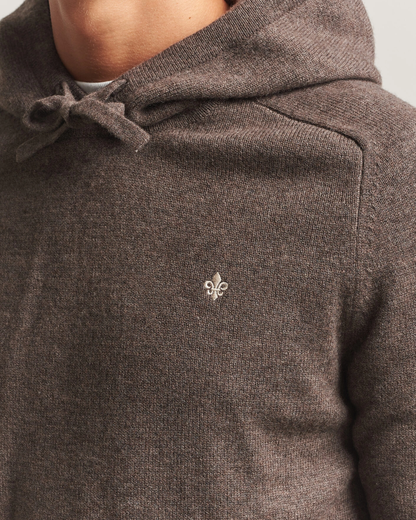 Herr | Tröjor | Morris | Hertford Lambswool Hoodie Brown