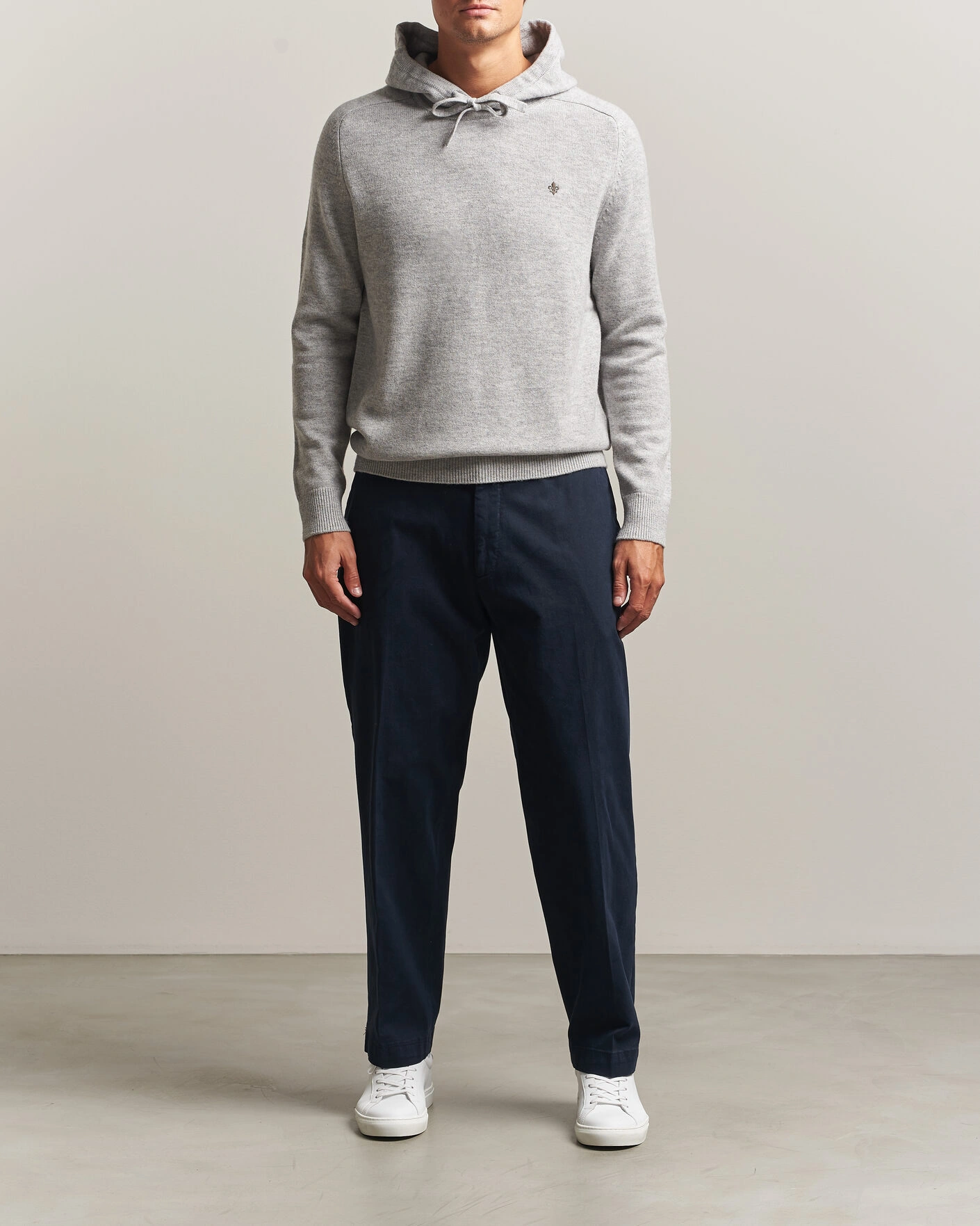 Herr | Tröjor | Morris | Hertford Lambswool Hoodie Grey