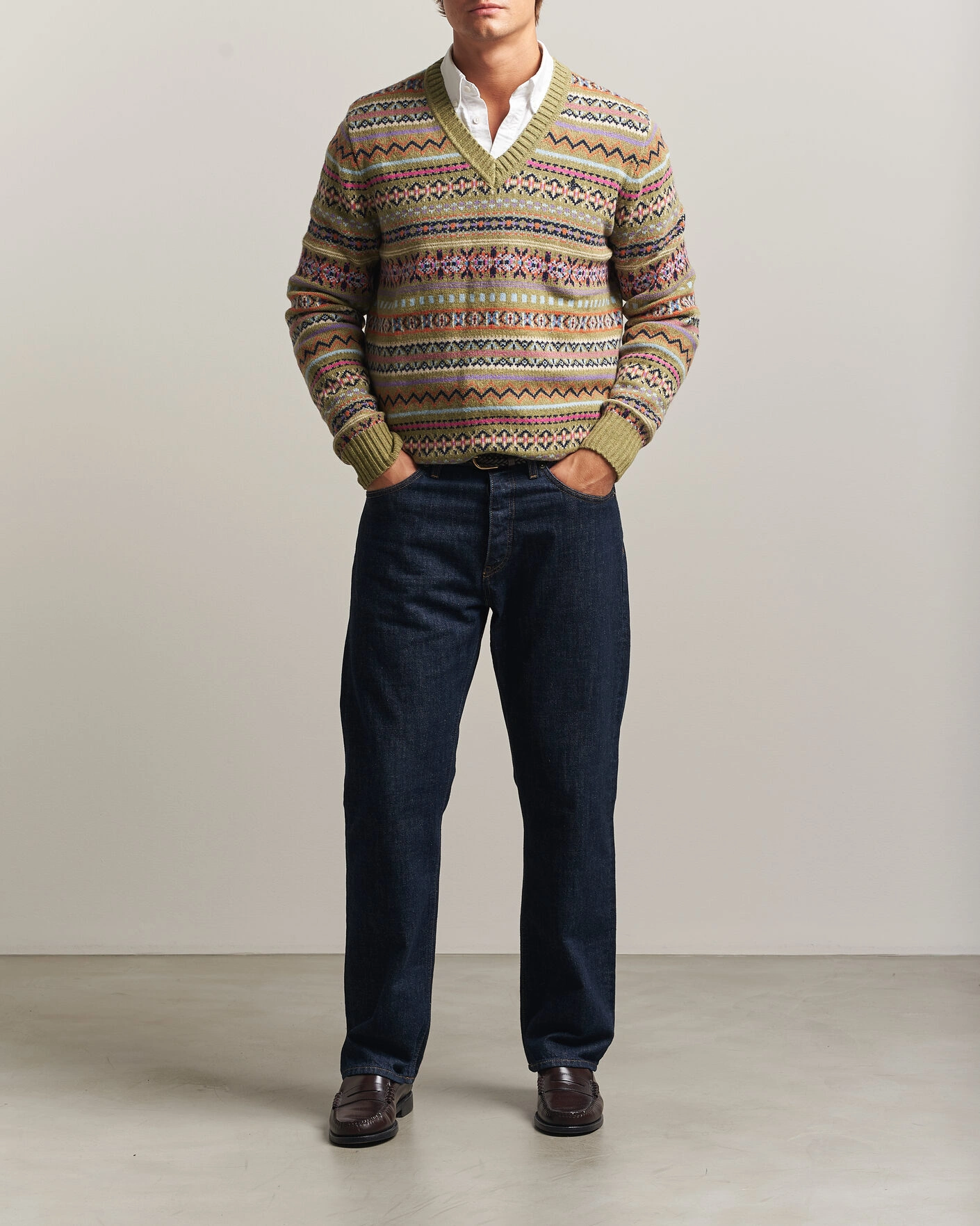 Herr | Tröjor | Morris | Tavish V-Neck Olive