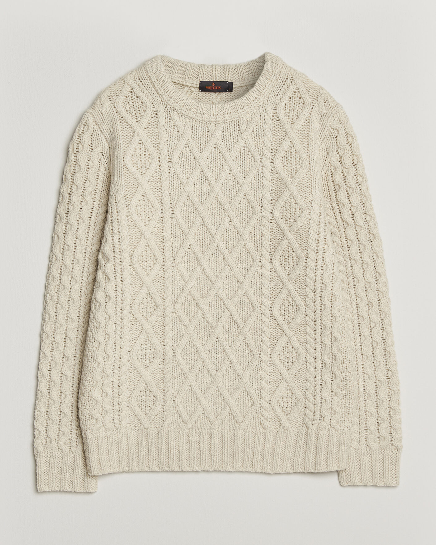 Herr | Tröjor | Morris | Ramsey Cable Sweater Off White