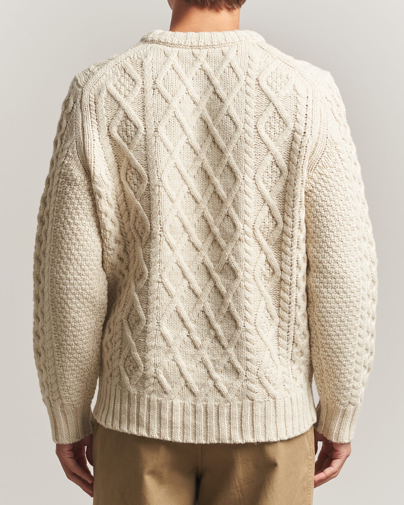 Herr | Tröjor | Morris | Ramsey Cable Sweater Off White