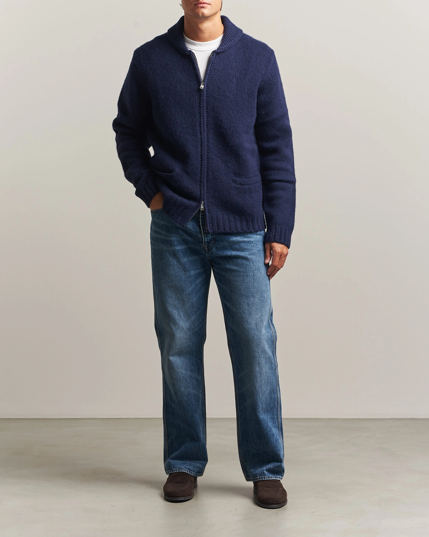 Herr | Tröjor | Morris | Boyd Zip Cardigan Navy