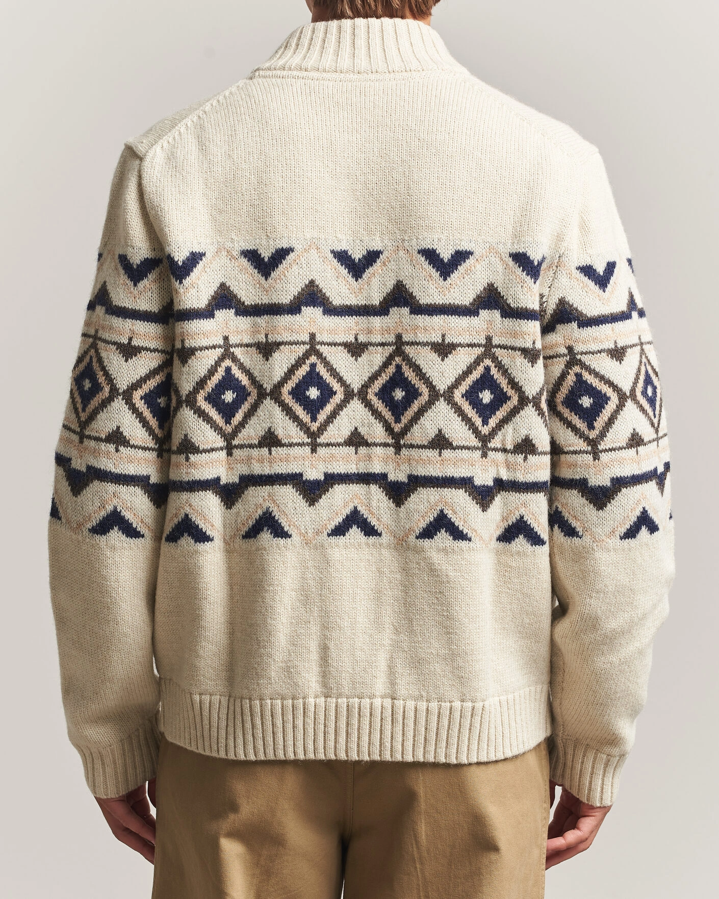 Herr | Tröjor | Morris | Hadley Zip Cardigan Off White