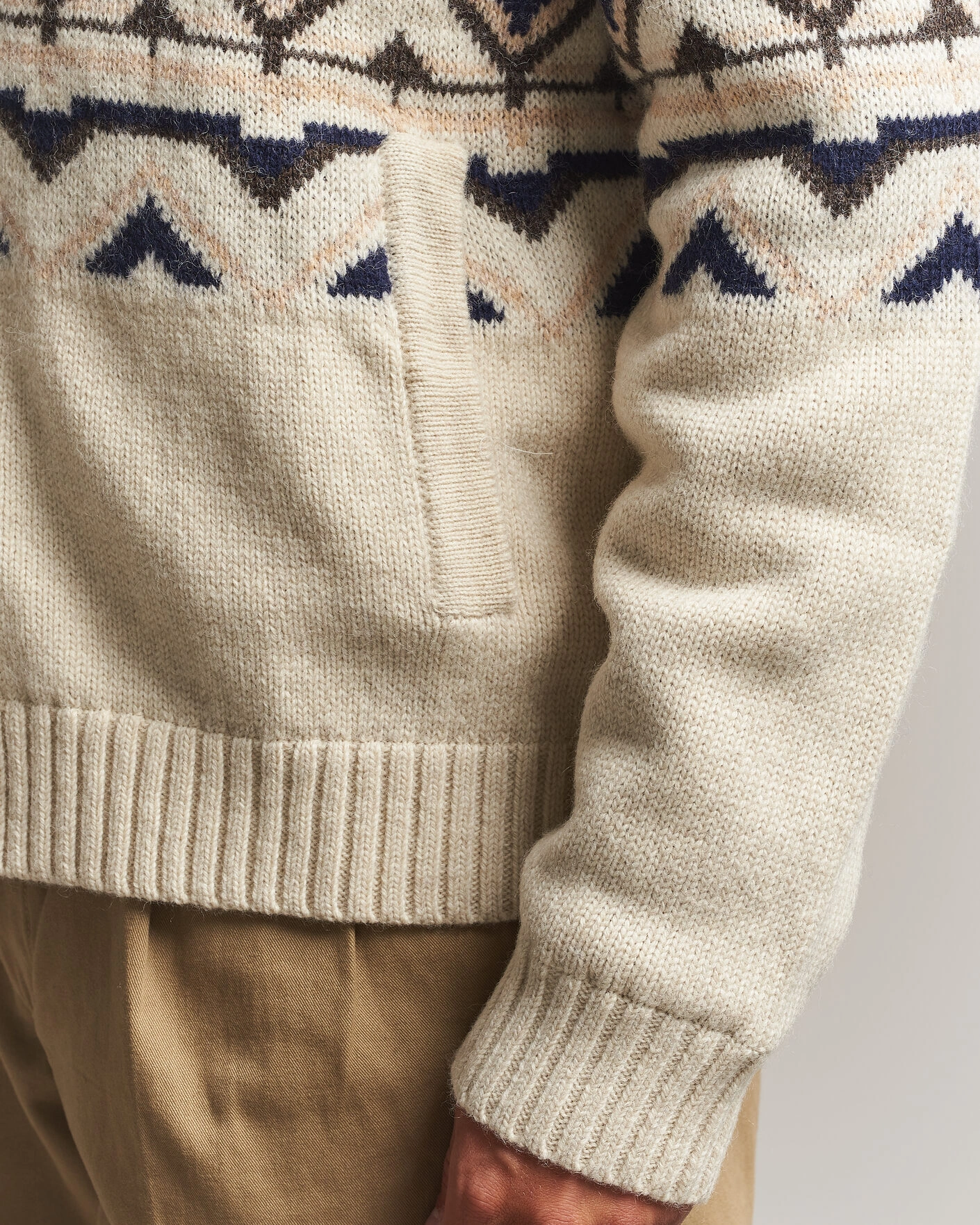 Herr | Tröjor | Morris | Hadley Zip Cardigan Off White