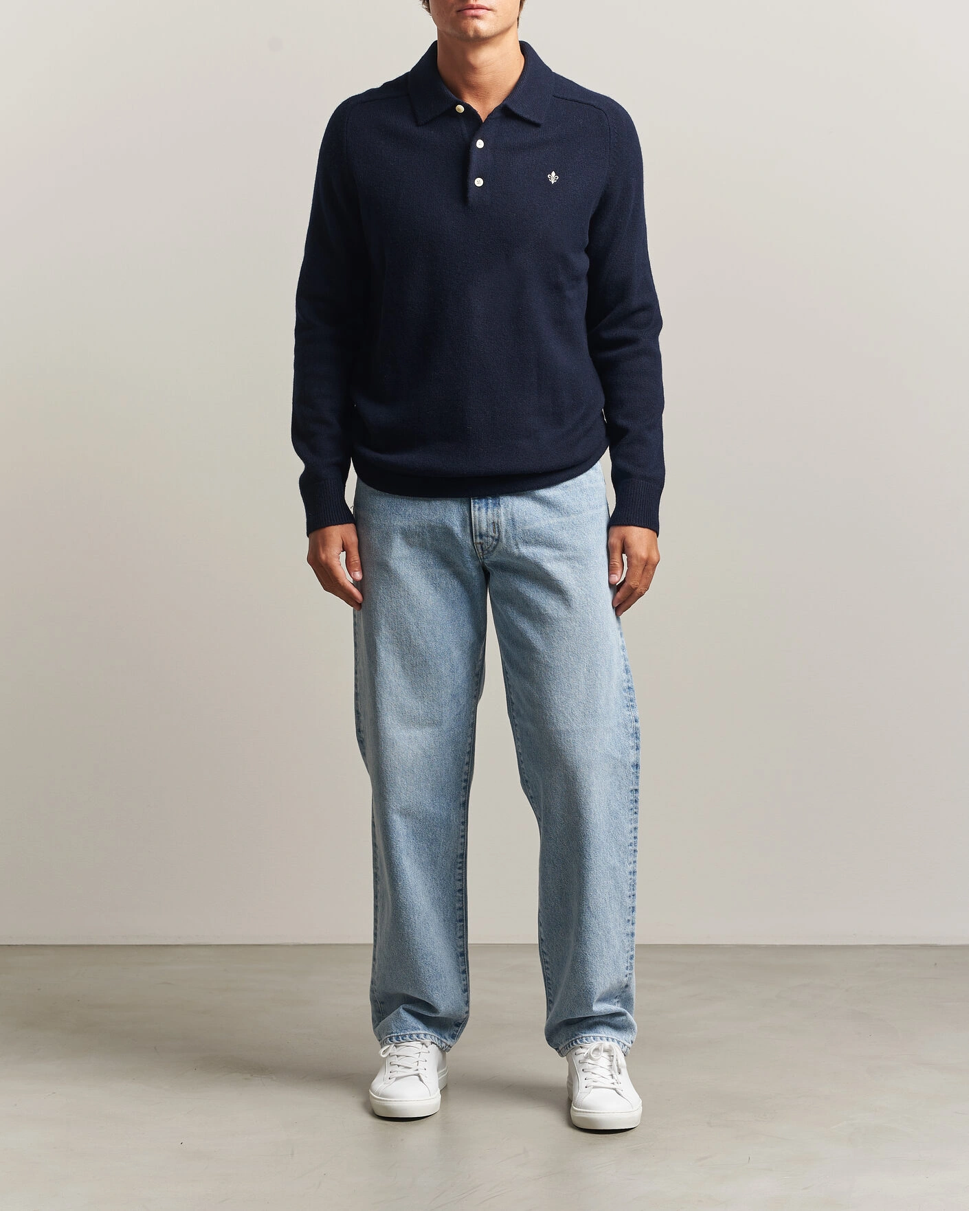 Herr | Tröjor | Morris | Hetford Knitted Polo Navy