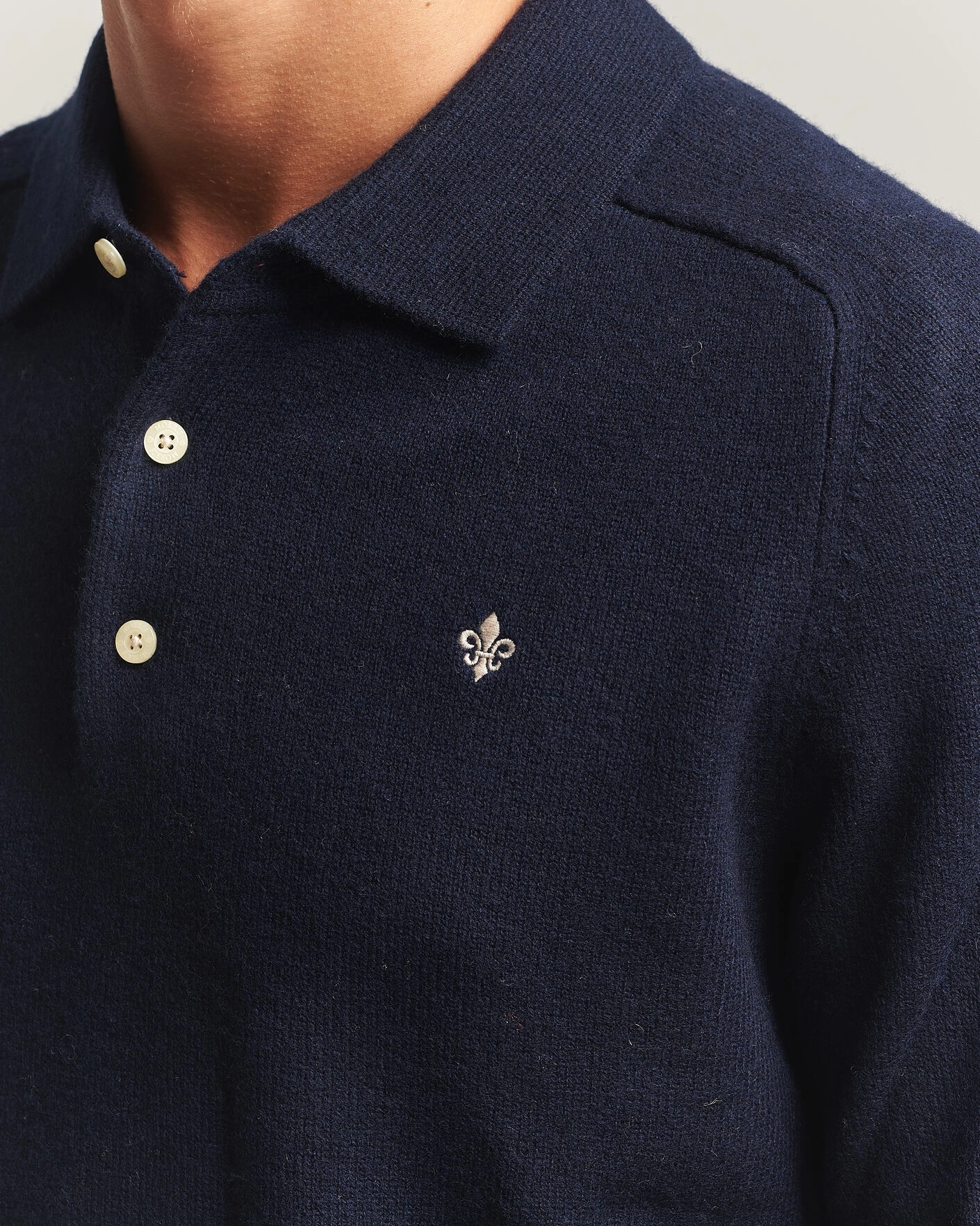 Herr | Tröjor | Morris | Hetford Knitted Polo Navy