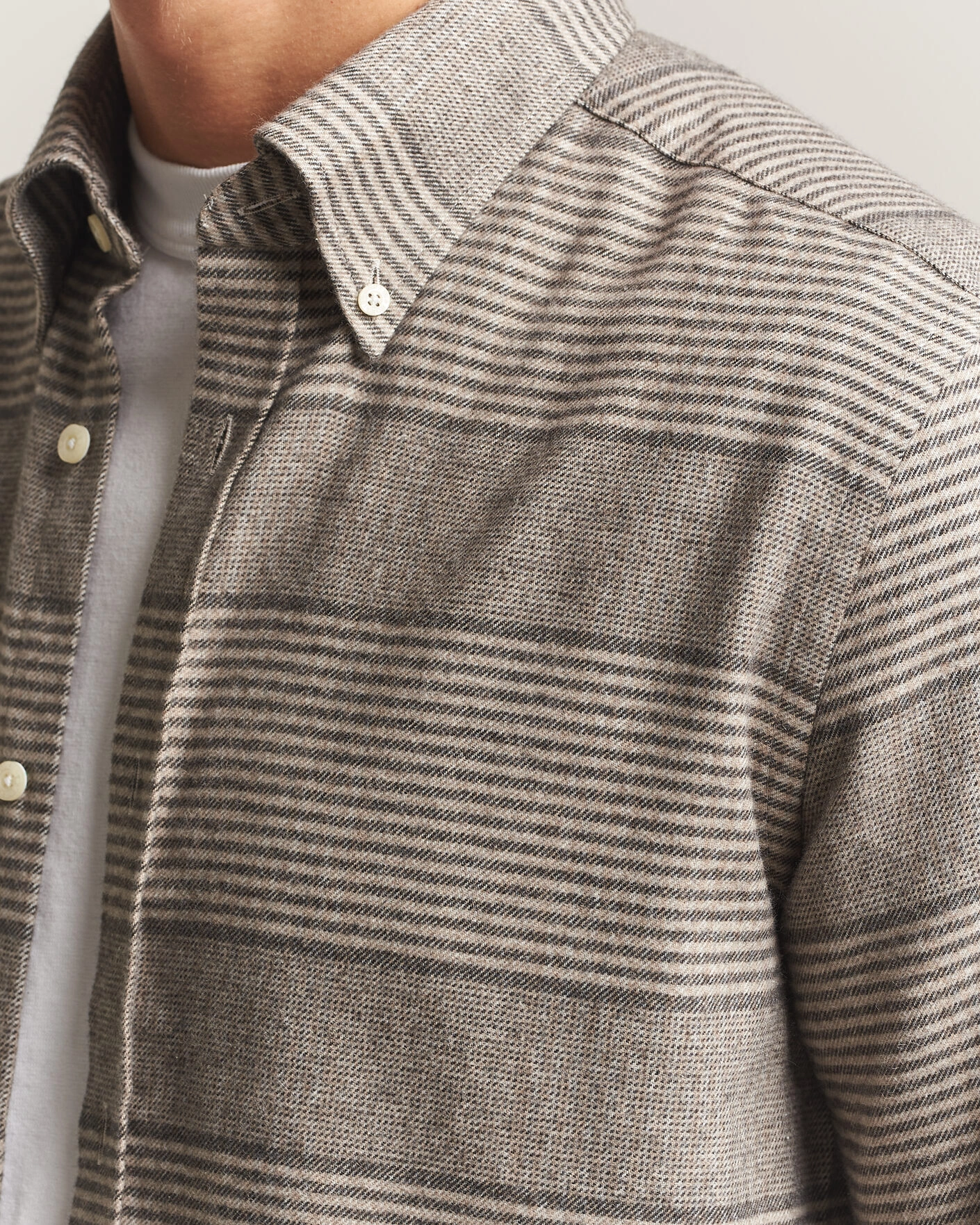 Herr | Skjortor | Morris | Soft Lama Check Shirt Camel