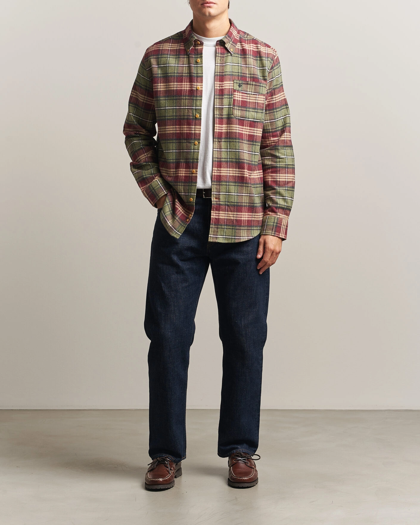 Herr | Skjortor | Morris | Flanell Big Check Shirt Green