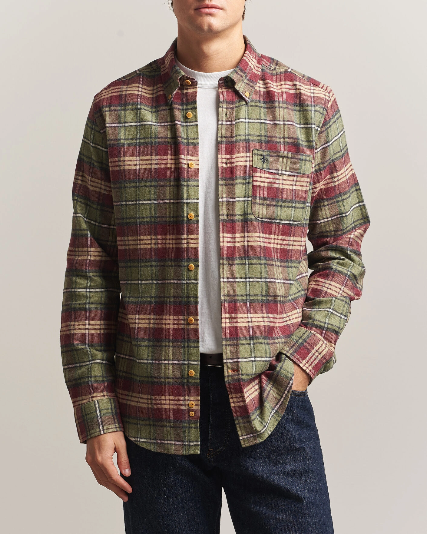 Herr | Skjortor | Morris | Flanell Big Check Shirt Green