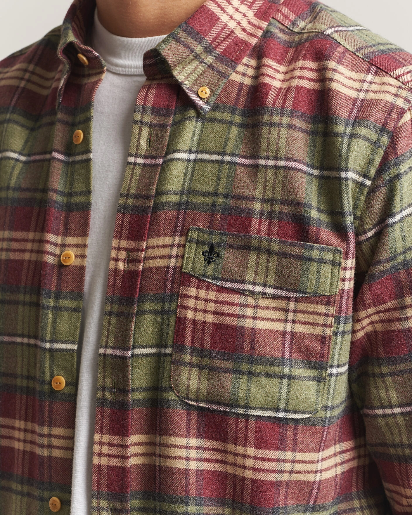 Herr | Skjortor | Morris | Flanell Big Check Shirt Green