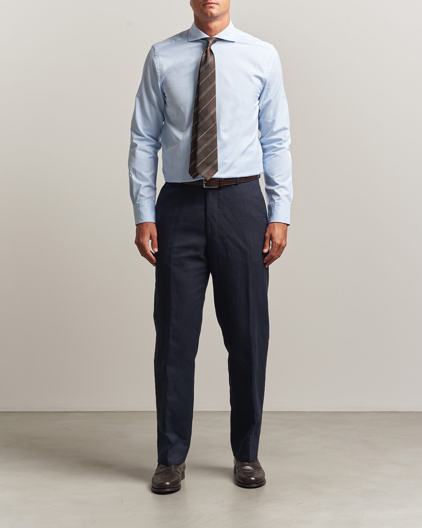 Herr | Skjortor | Morris | Twill Shirt Light Blue