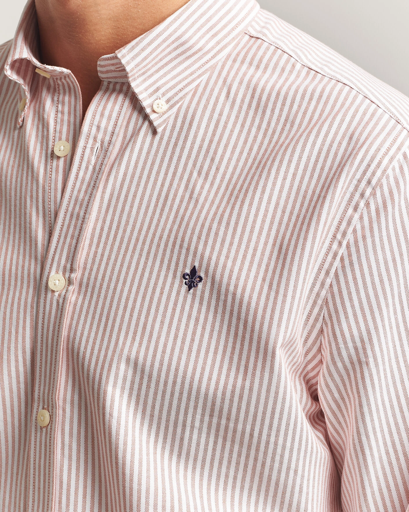 Herr | Skjortor | Morris | Douglas Oxford Stripe Shirt Orange