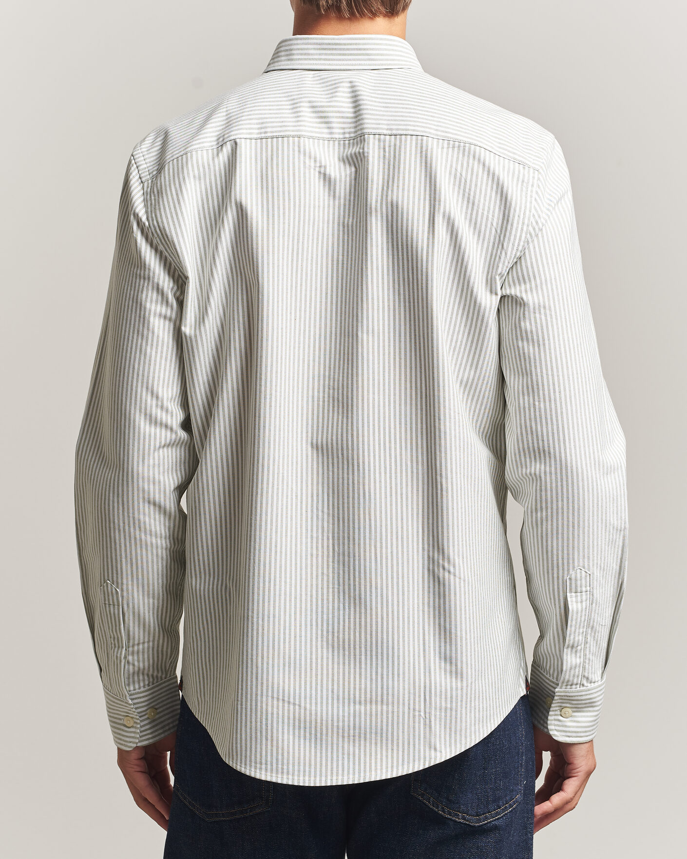 Herr | Skjortor | Morris | Douglas Oxford Stripe Shirt Olive
