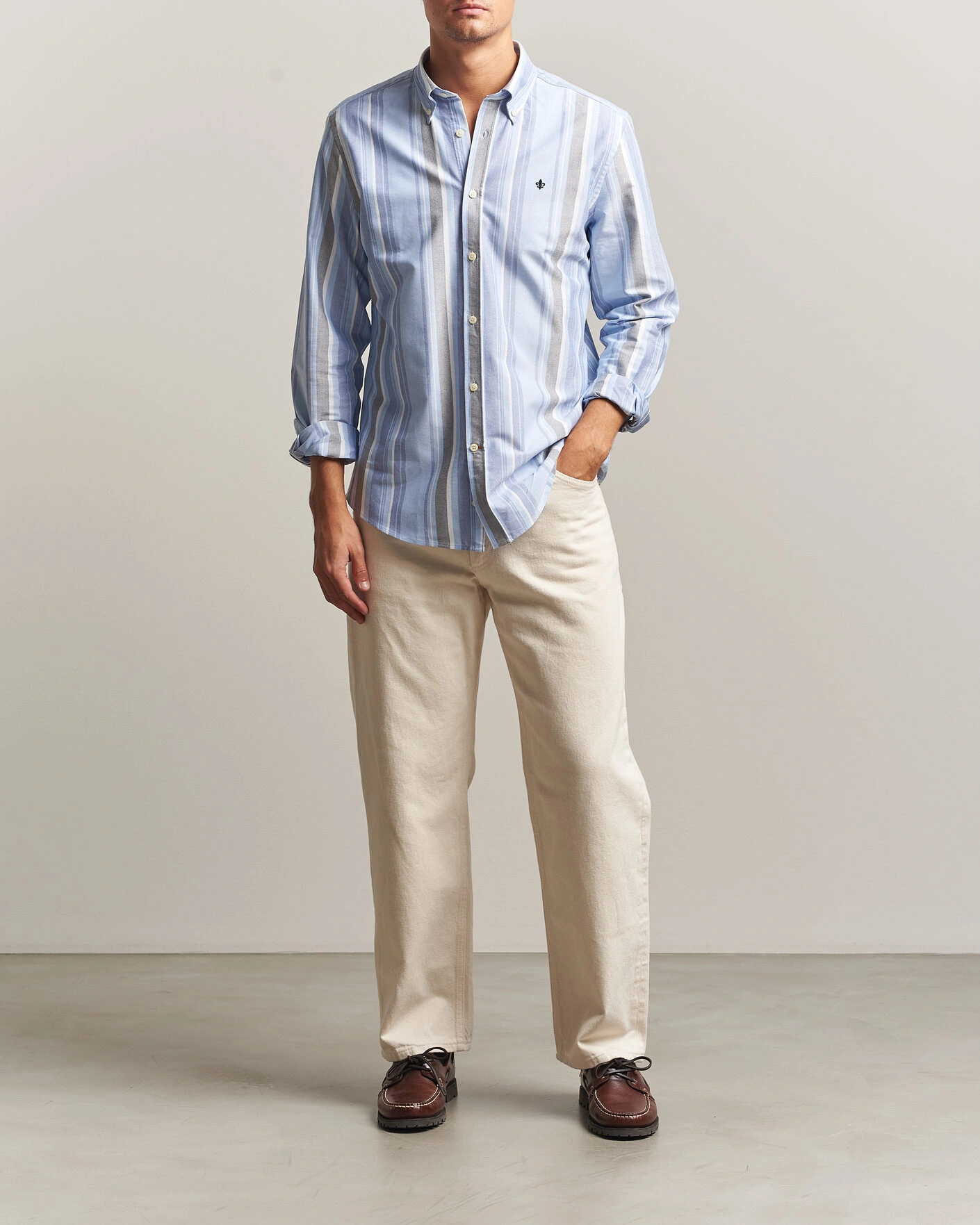 Herr | Skjortor | Morris | Happy Oxford Shirt Blue