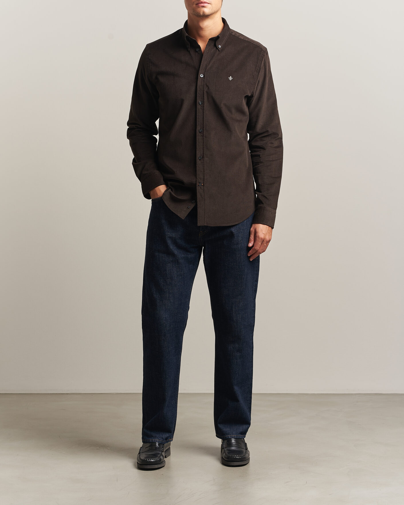 Herr | Skjortor | Morris | Douglas Cord Shirt Brown