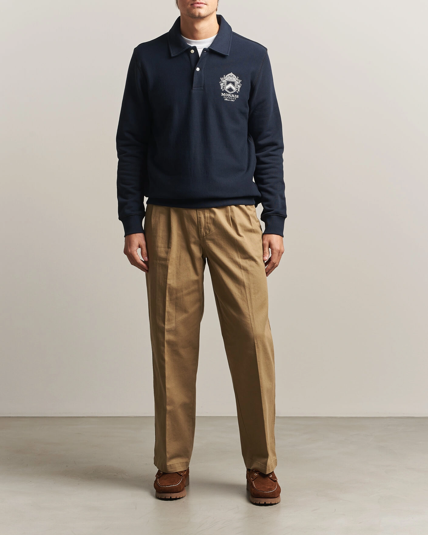 Herr | Tröjor | Morris | Winston Polo Sweatshirt Old Blue