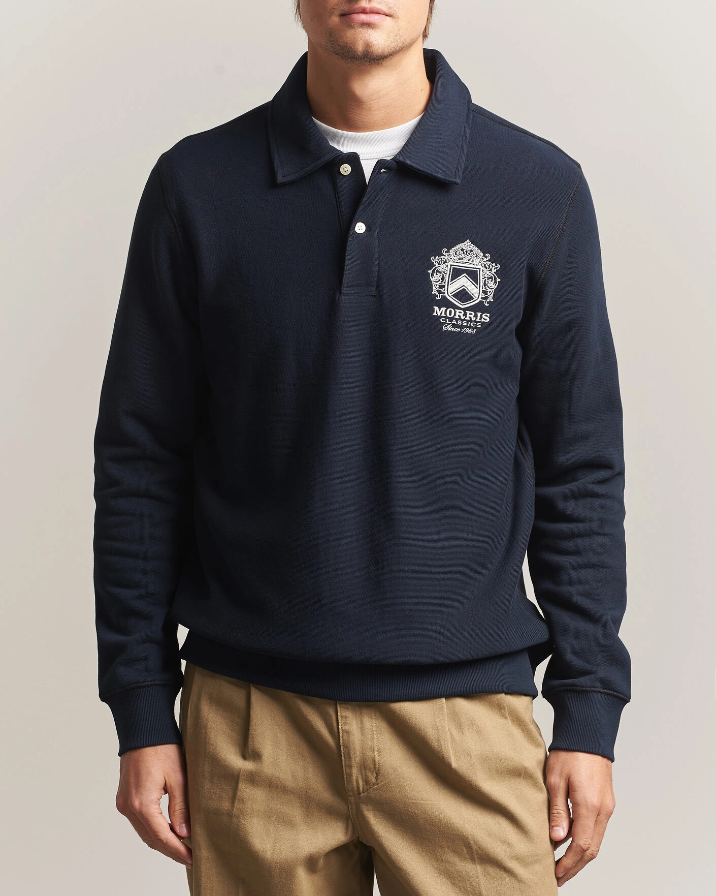 Herr | Tröjor | Morris | Winston Polo Sweatshirt Old Blue