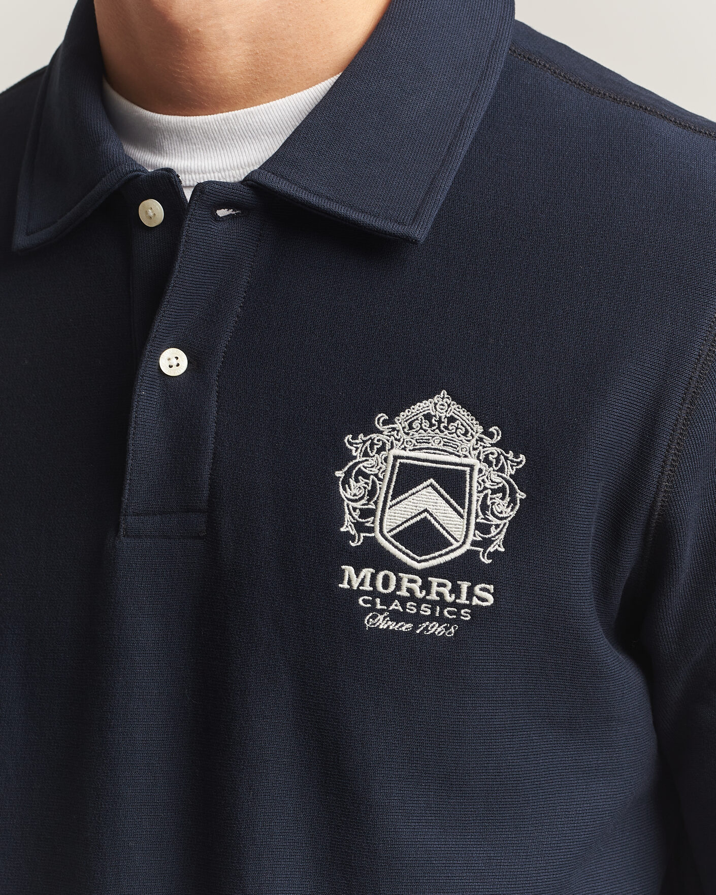 Herr | Tröjor | Morris | Winston Polo Sweatshirt Old Blue