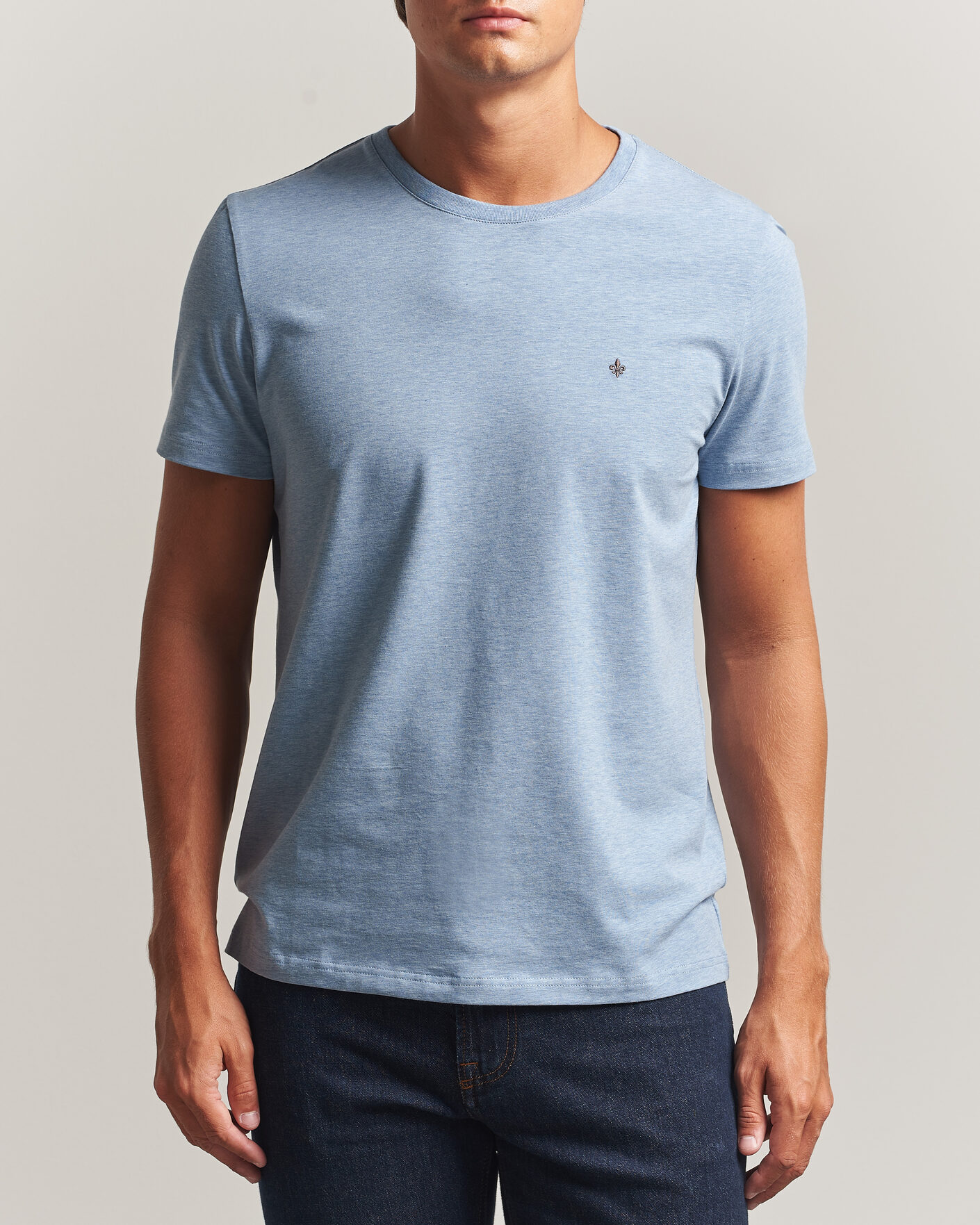 Herr | T-Shirts | Morris | James Crew Neck T-Shirt Blue