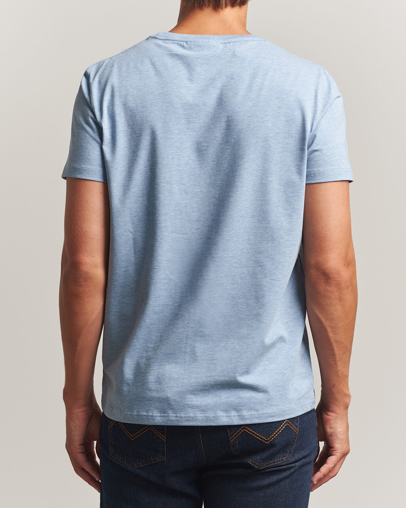 Herr | T-Shirts | Morris | James Crew Neck T-Shirt Blue