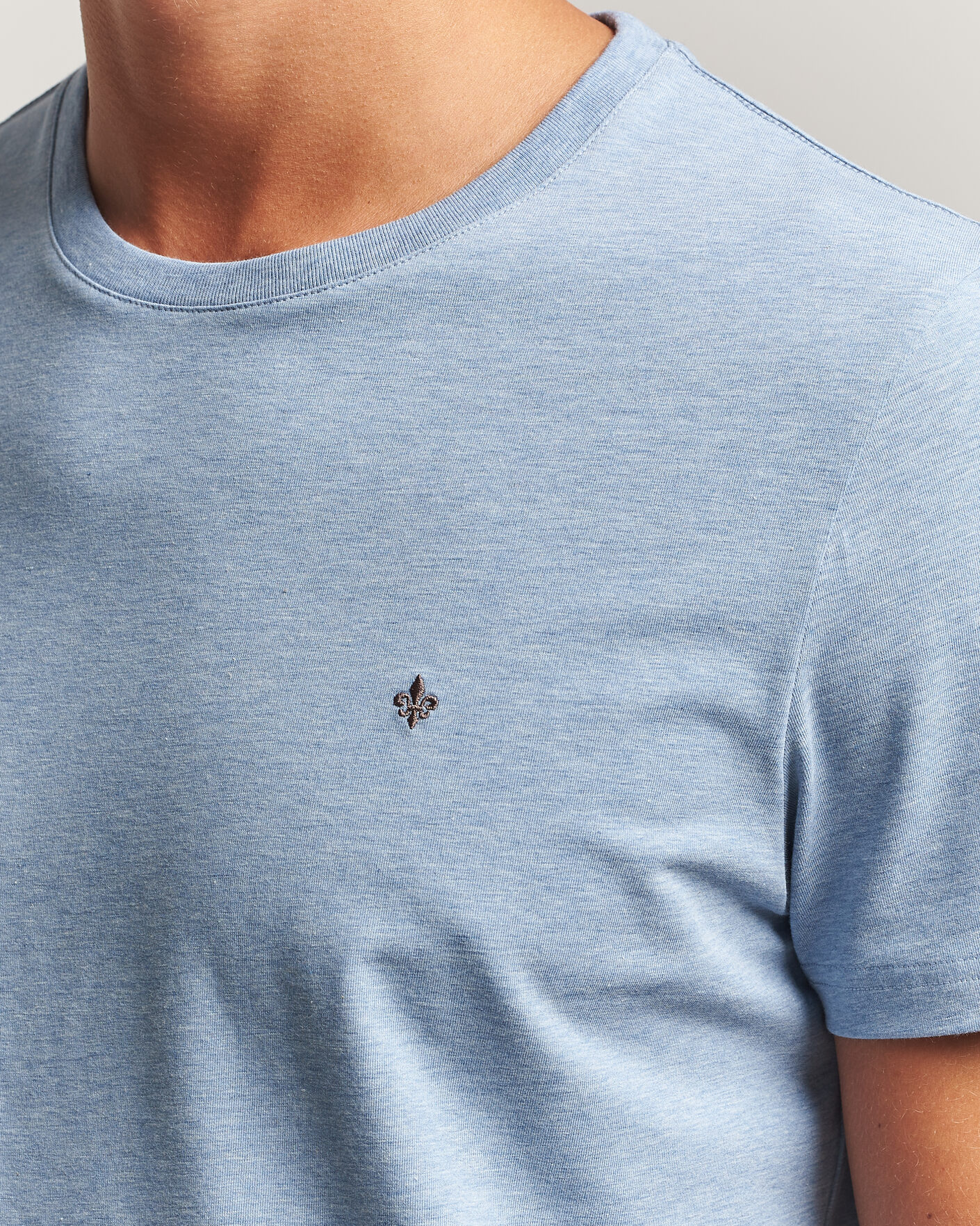 Herr | T-Shirts | Morris | James Crew Neck T-Shirt Blue