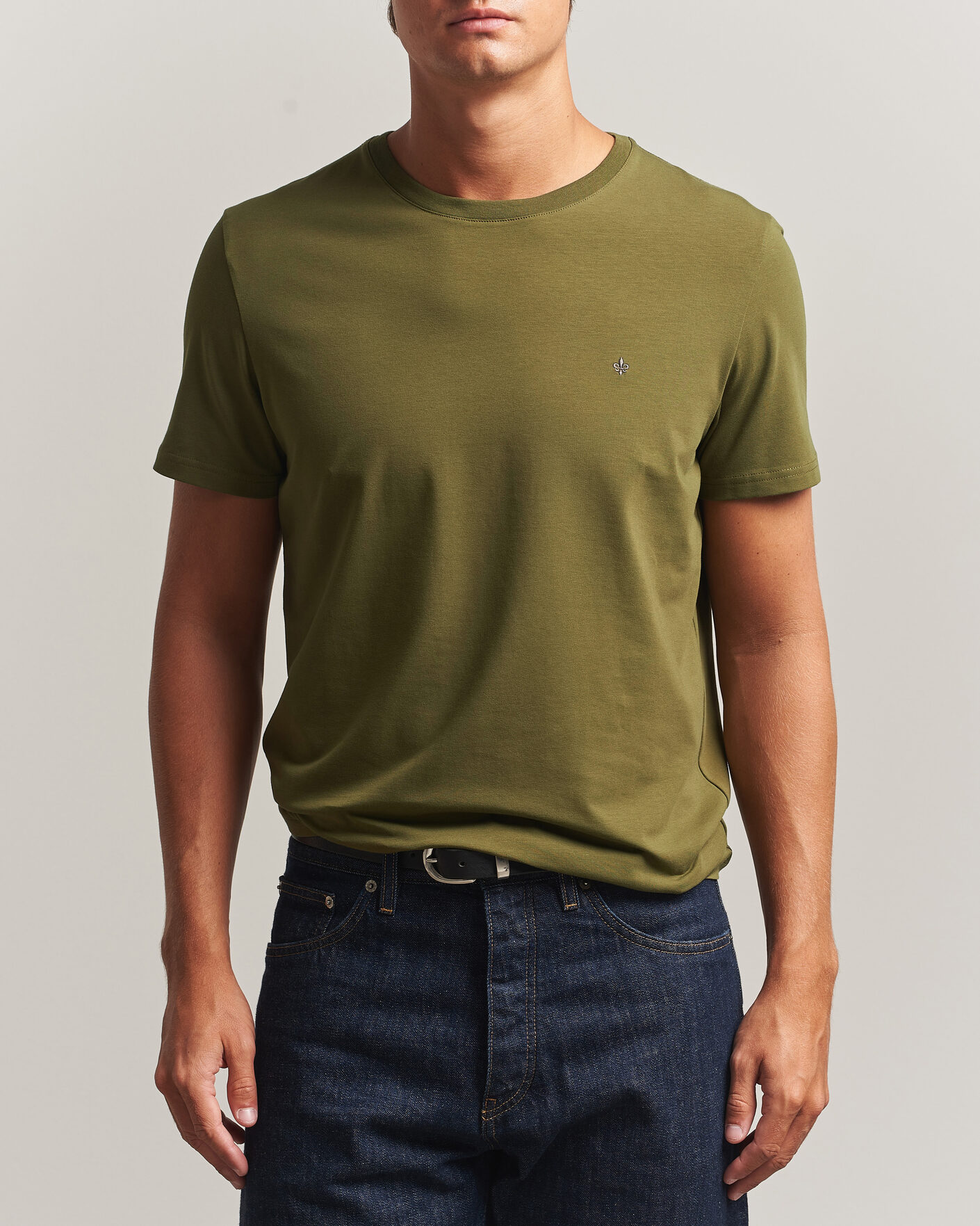 Herr | T-Shirts | Morris | James Crew Neck T-Shirt Olive