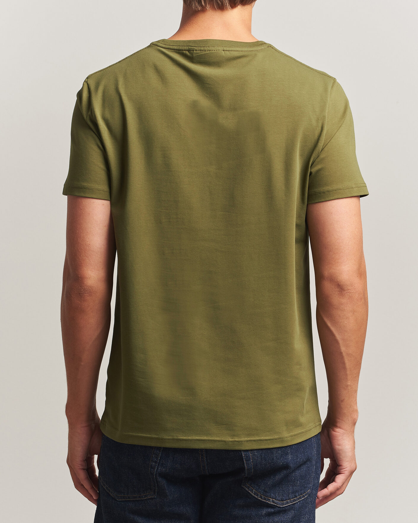 Herr | T-Shirts | Morris | James Crew Neck T-Shirt Olive
