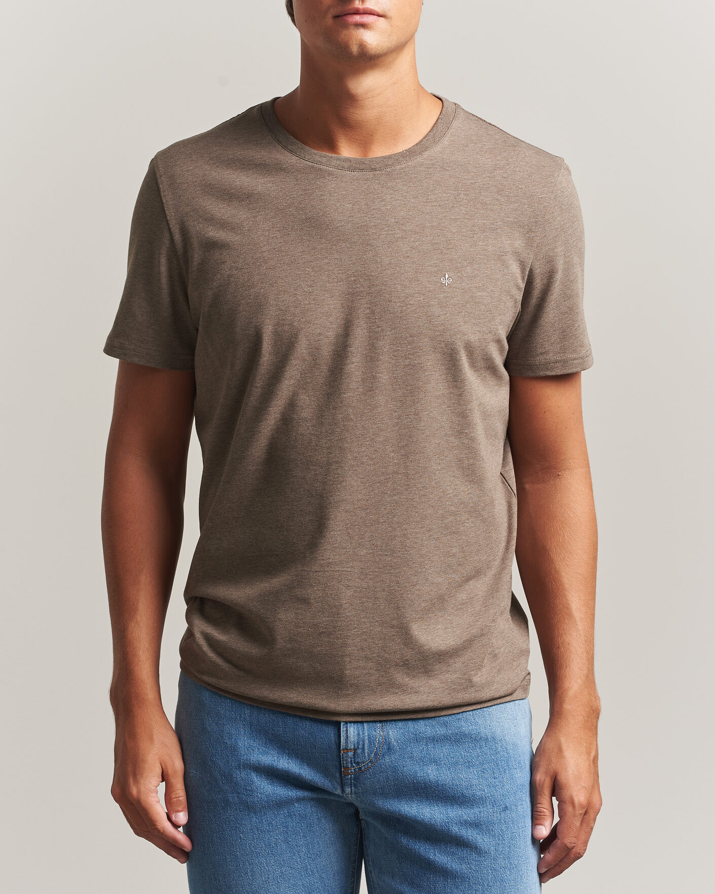Herr | T-Shirts | Morris | James Crew Neck T-Shirt Brown