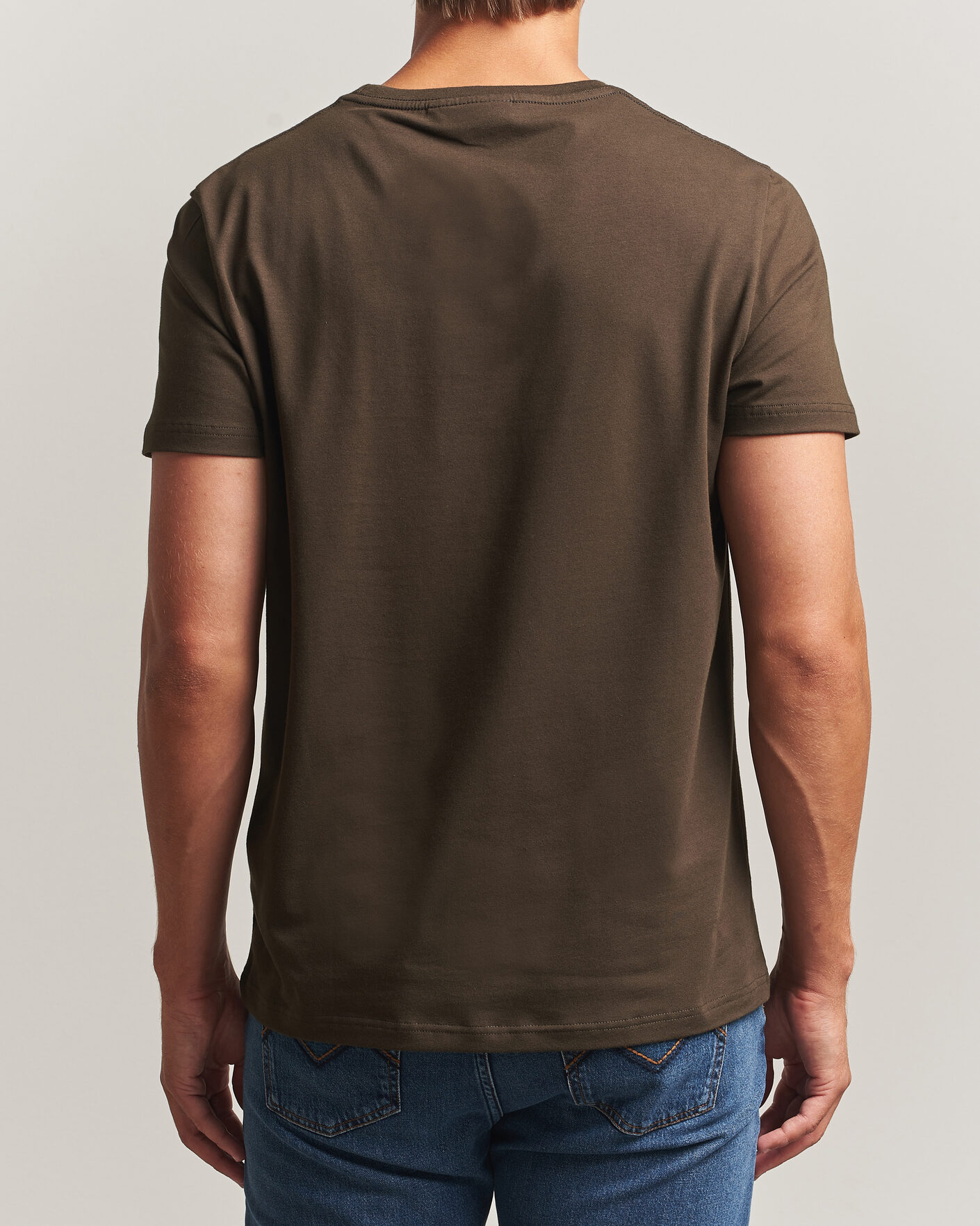 Herr | T-Shirts | Morris | James Crew Neck T-Shirt Brown