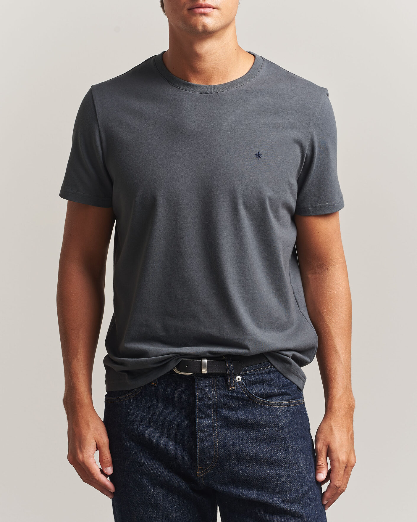 Herr | T-Shirts | Morris | James Crew Neck T-Shirt Grey
