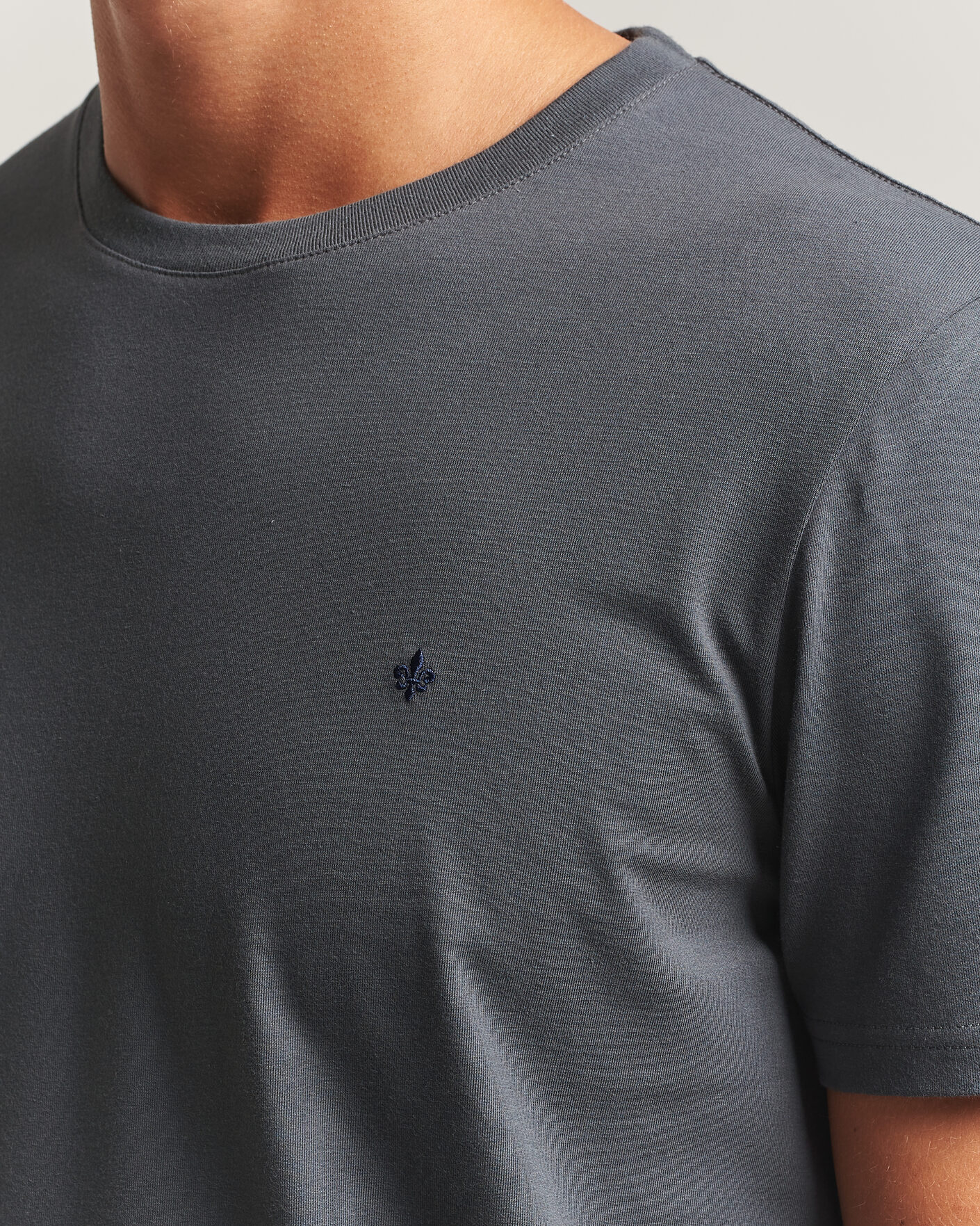 Herr | T-Shirts | Morris | James Crew Neck T-Shirt Grey