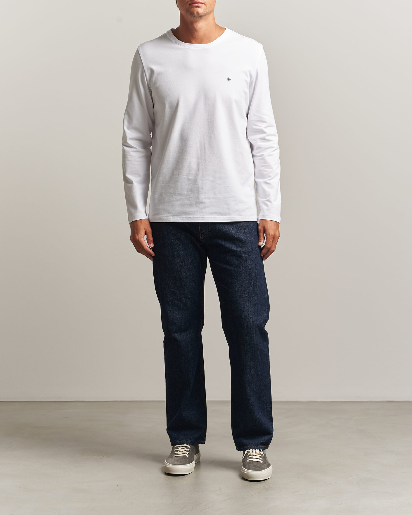 Herr | T-Shirts | Morris | James Long Sleeve T-Shirt White