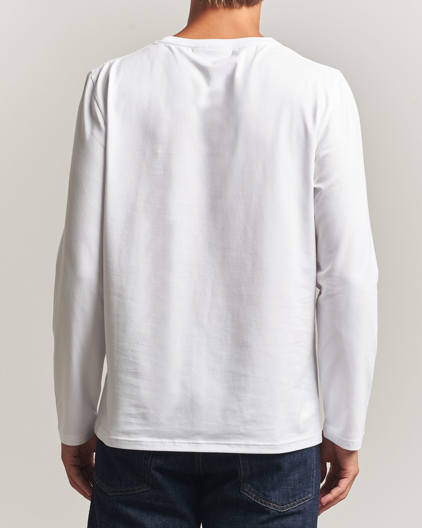 Herr | T-Shirts | Morris | James Long Sleeve T-Shirt White