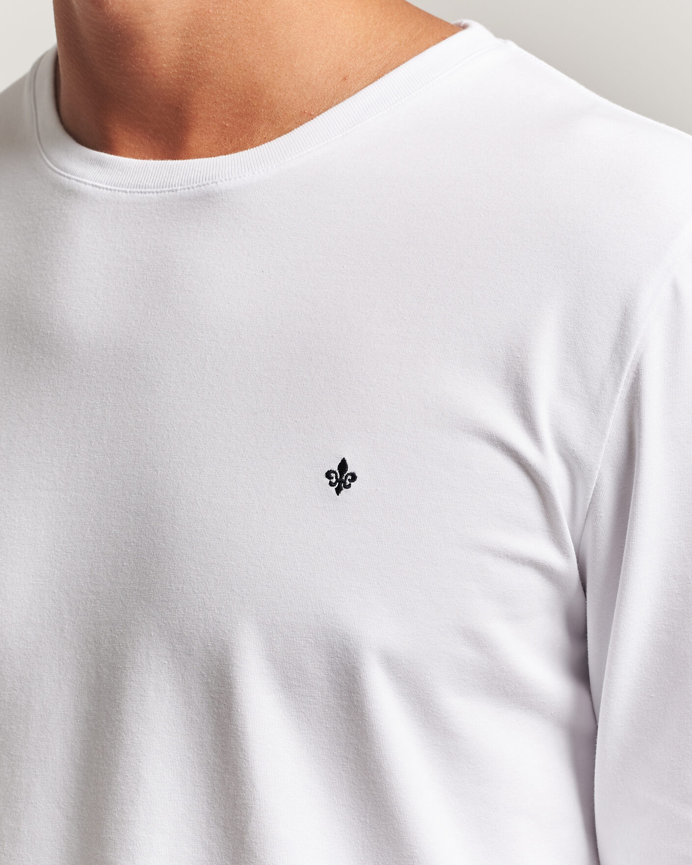 Herr | T-Shirts | Morris | James Long Sleeve T-Shirt White