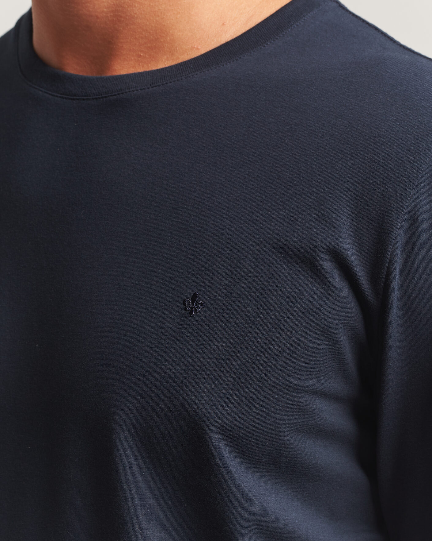 Herr | T-Shirts | Morris | James Long Sleeve T-Shirt Old Blue