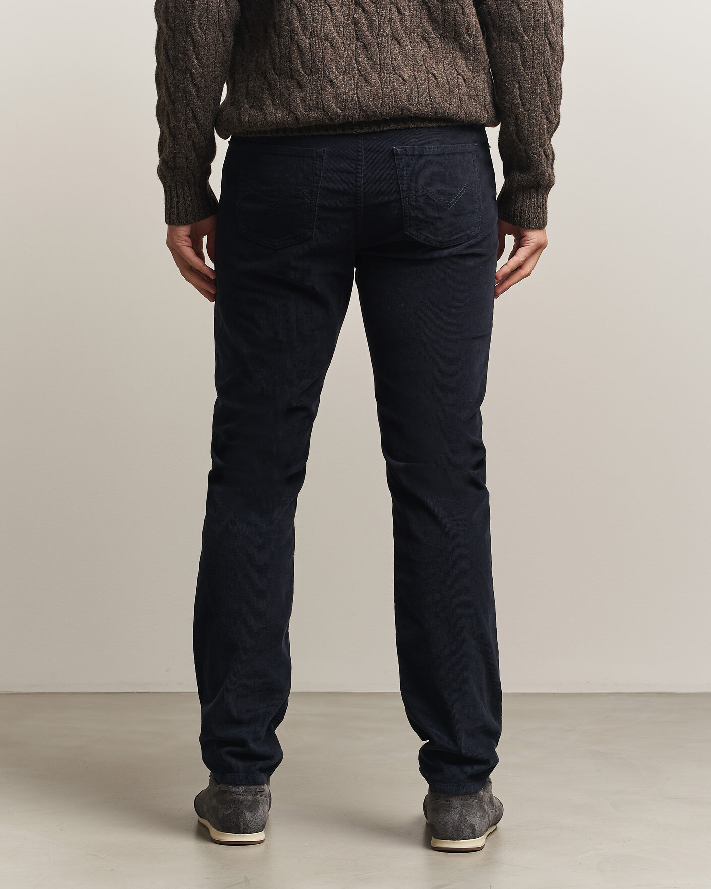Herr | Byxor | Morris | James Cord 5-Pocket Pants Navy