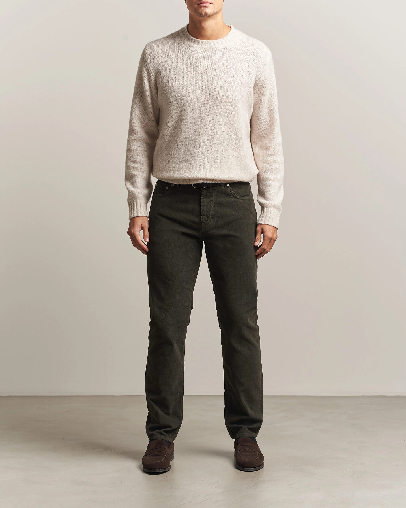 Herr | Byxor | Morris | James Cord 5-Pocket Pants Olive