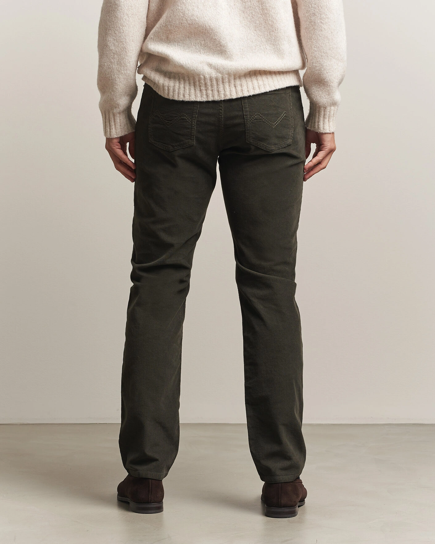 Herr | Byxor | Morris | James Cord 5-Pocket Pants Olive