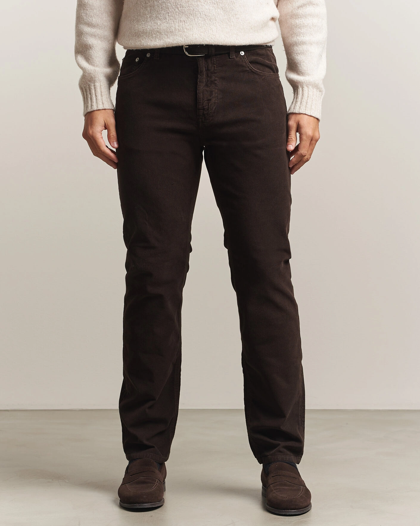 Herr | Byxor | Morris | James Cord 5-Pocket Pants Brown