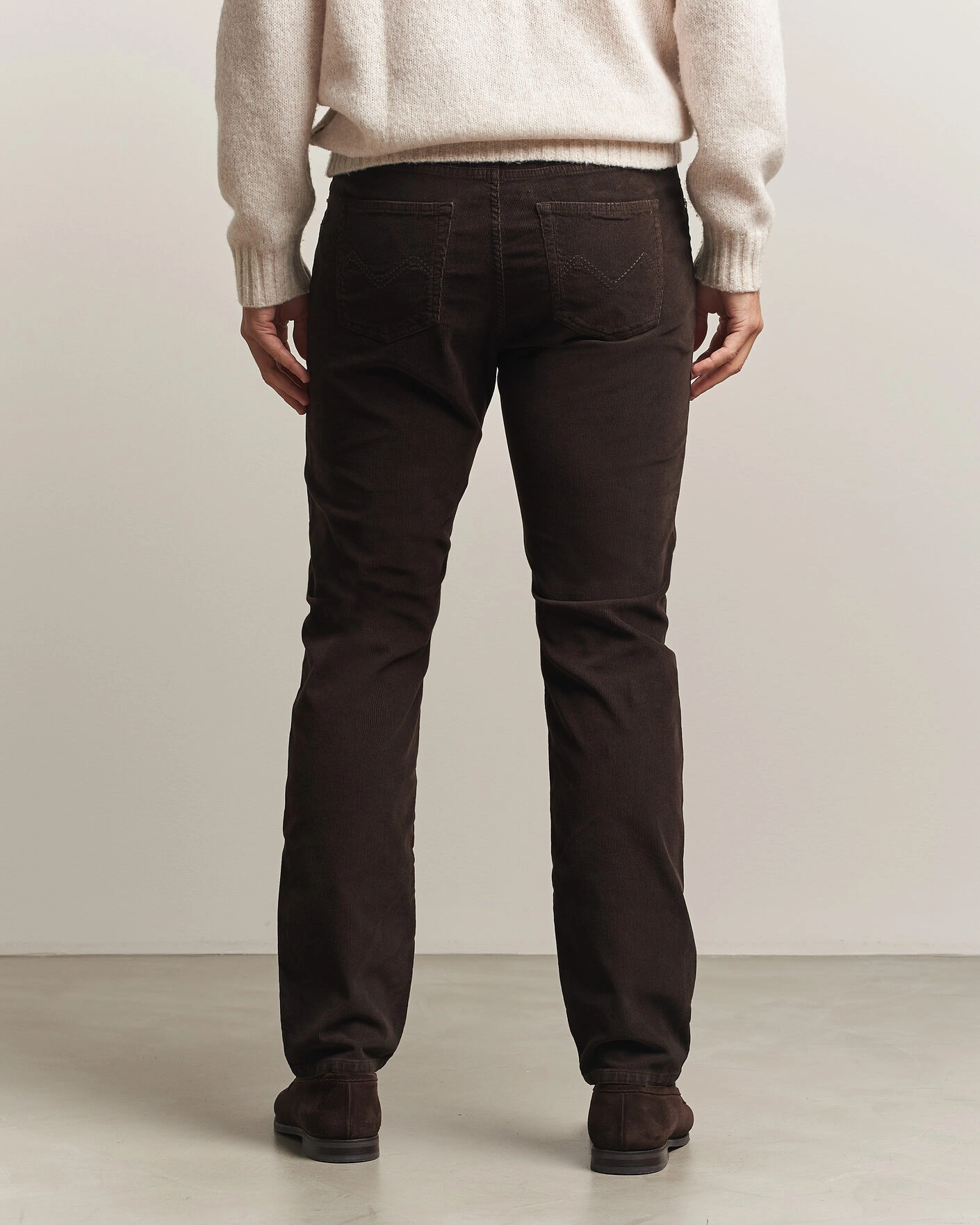Herr | Byxor | Morris | James Cord 5-Pocket Pants Brown