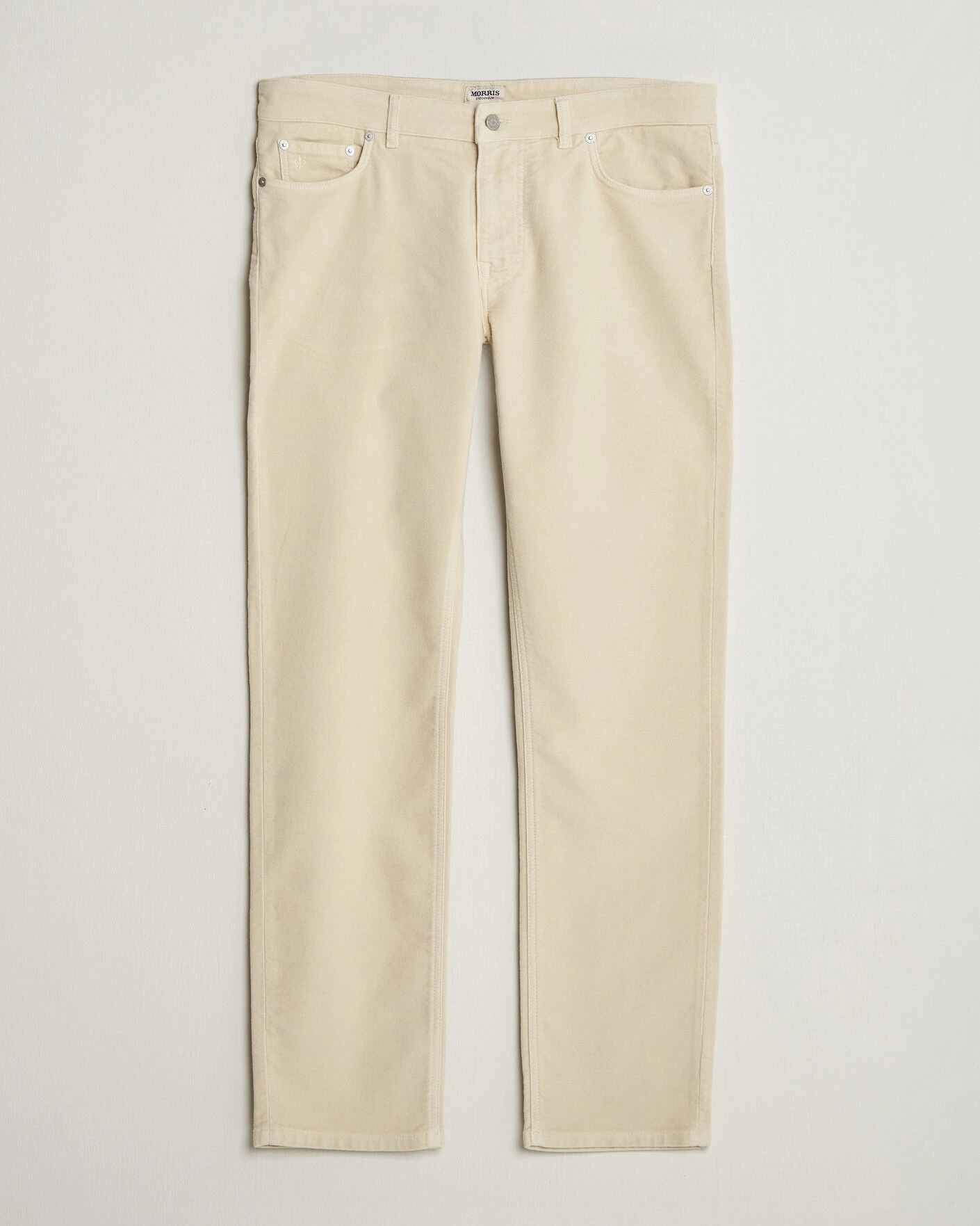 Herr | Byxor | Morris | James Winter Twill 5-Pocket Pants Off White