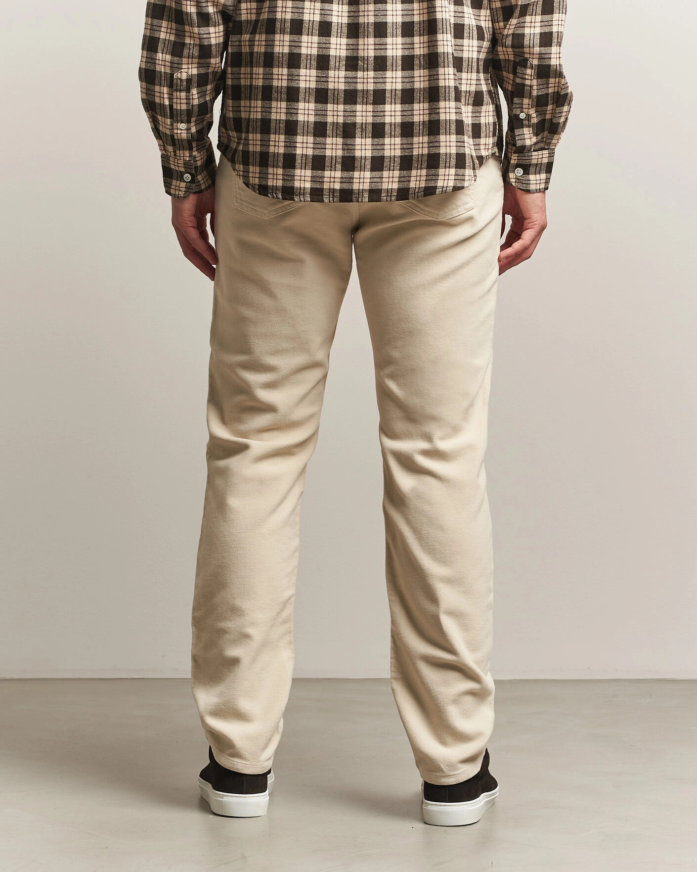 Herr | Byxor | Morris | James Winter Twill 5-Pocket Pants Off White