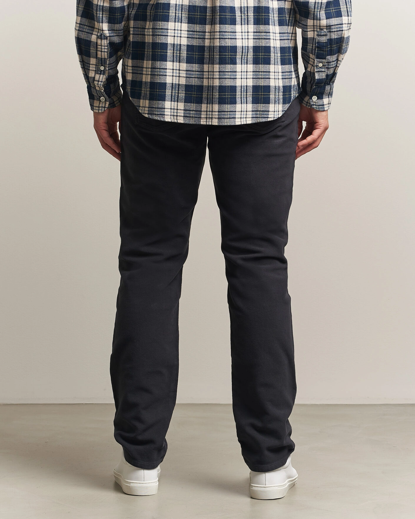 Herr | Byxor | Morris | James Winter Twill 5-Pocket Pants Blue
