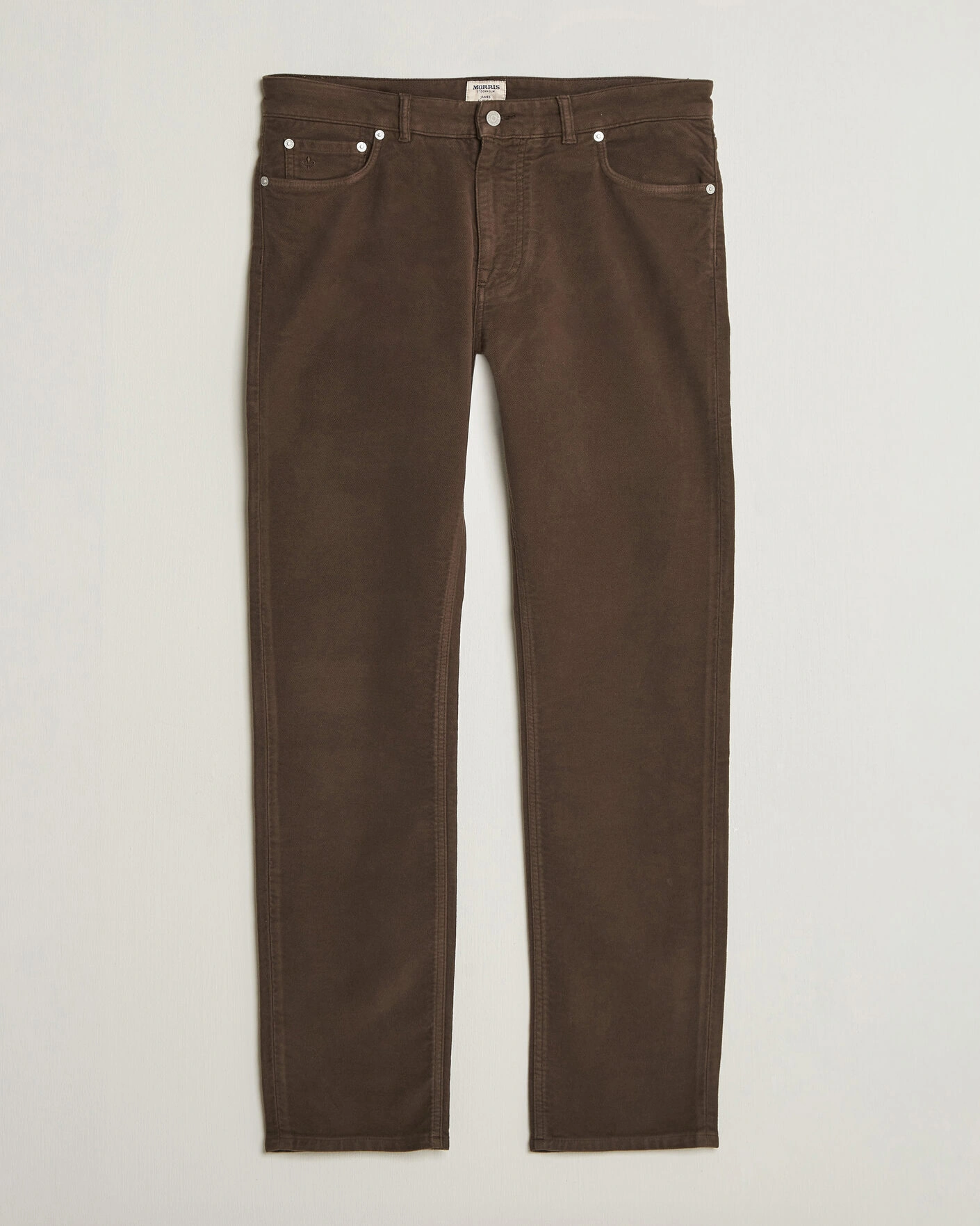 Herr | Byxor | Morris | James Winter Twill 5-Pocket Pants Brown