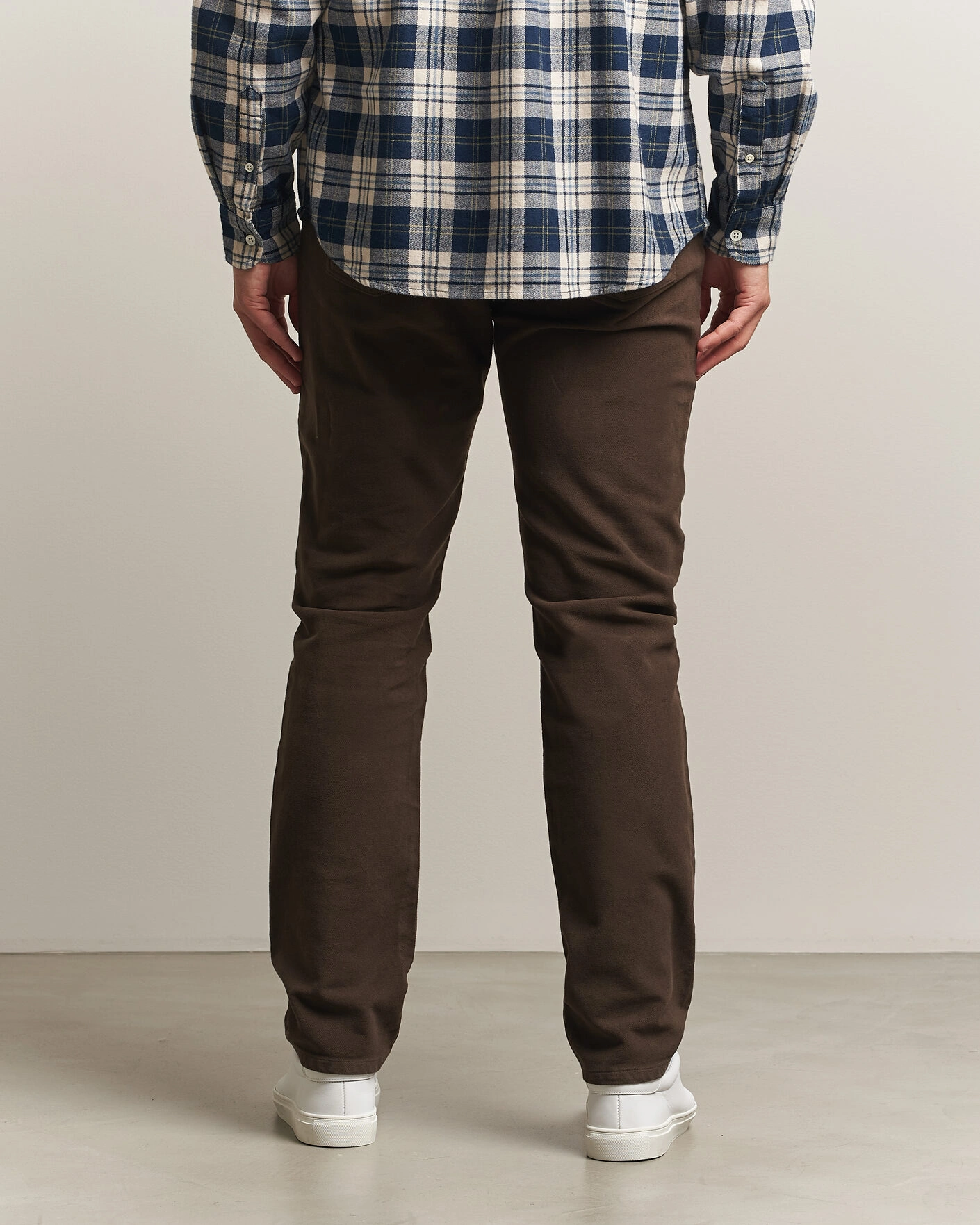 Herr | Byxor | Morris | James Winter Twill 5-Pocket Pants Brown