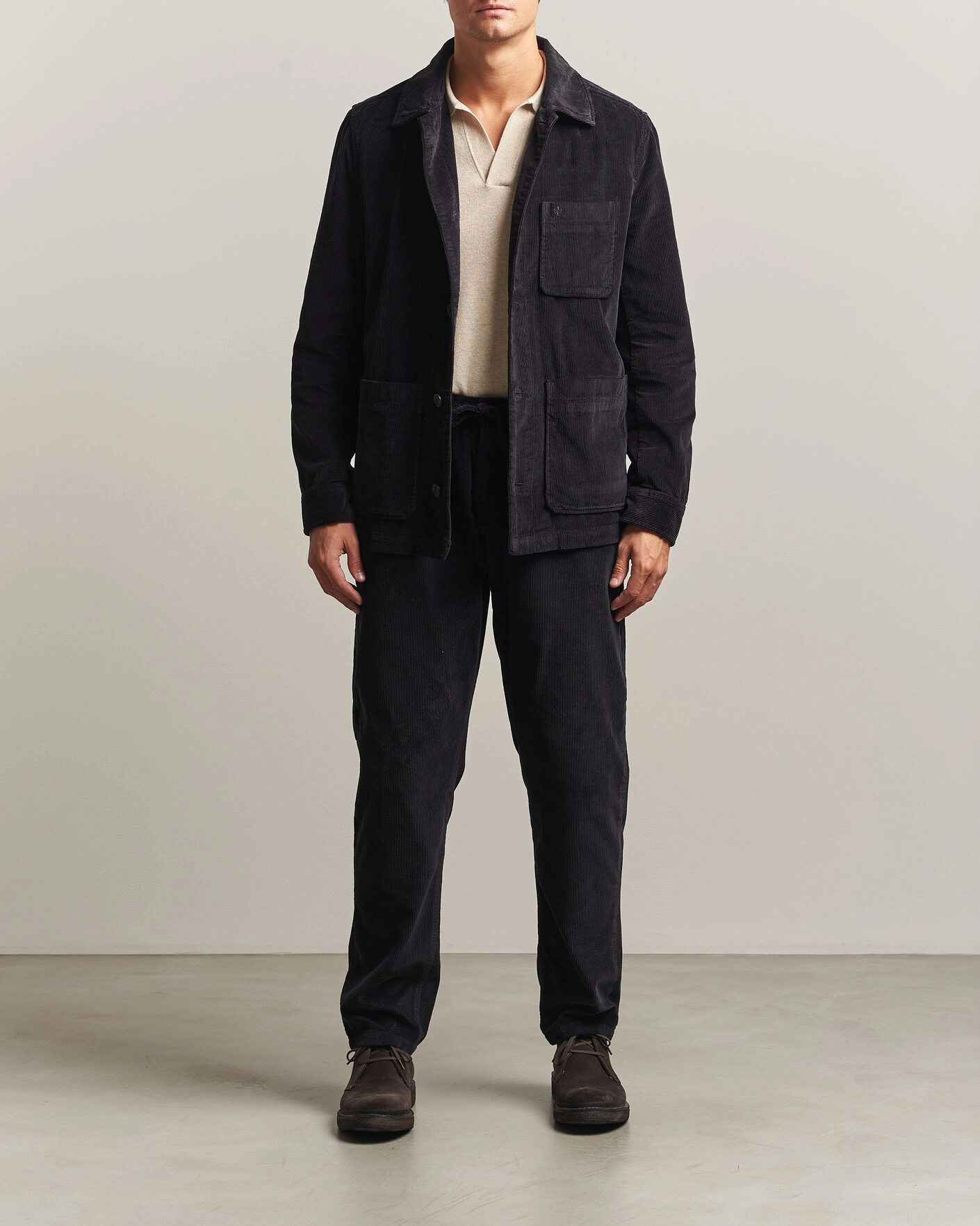 Herr | Byxor | Morris | Fenix Cord Trousers Blue